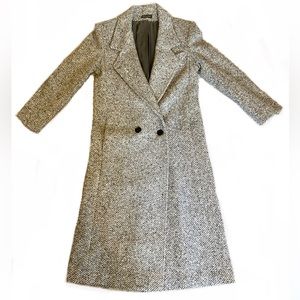 Club 5 4 Petites Women’s Vintage 80s ILGWU Union Gray Tweed Wool Coat